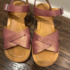Kork-Ease Mauve and Tan Sandals